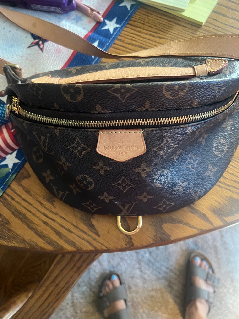 Louis Vuitton Monogram Bumbag - Dark Brown with Tan Trim